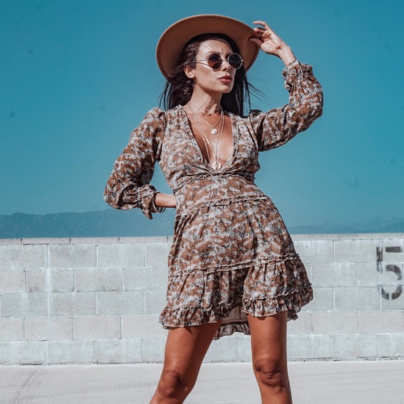 Bohemian Spell Style Animal Print Festival Dress - Picture 6 of 8